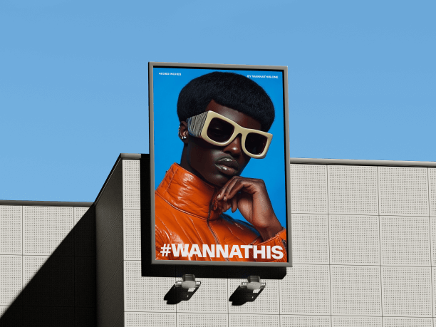 billboard mockup on the building