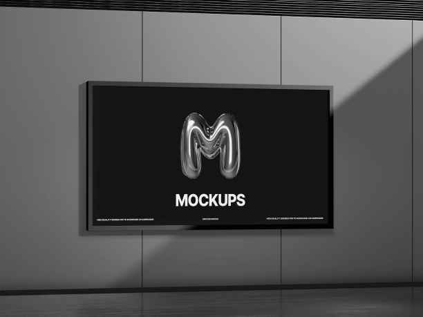 billboard mockup in a minimalist setting