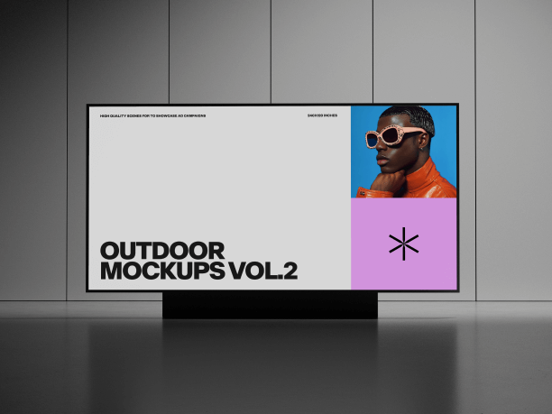 billboard mockup at the airport