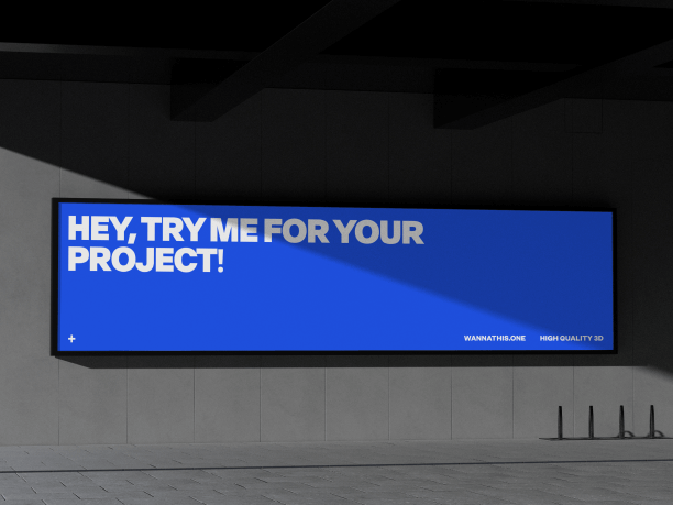 billboard mockup under the bridge