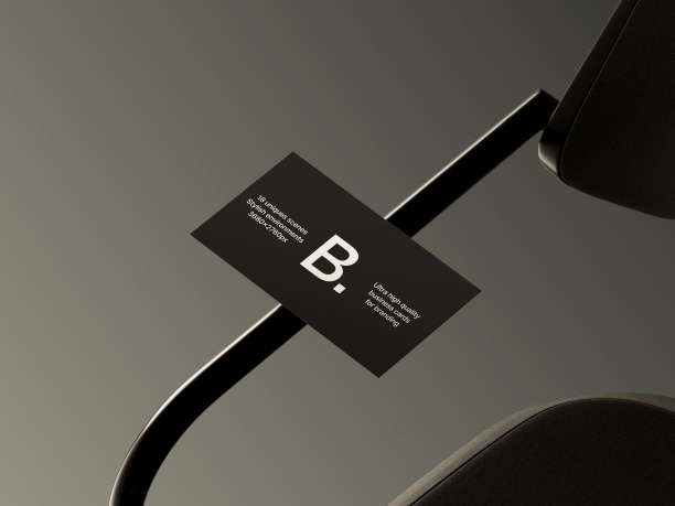 business card mockup on office chair