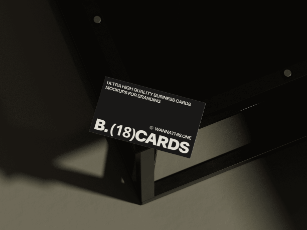 business card mockup on the edge of the table