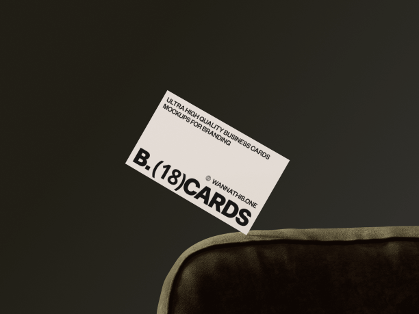 business card mockup on the edge