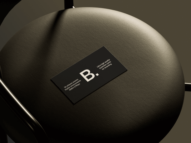 business card mockup on office chair 2