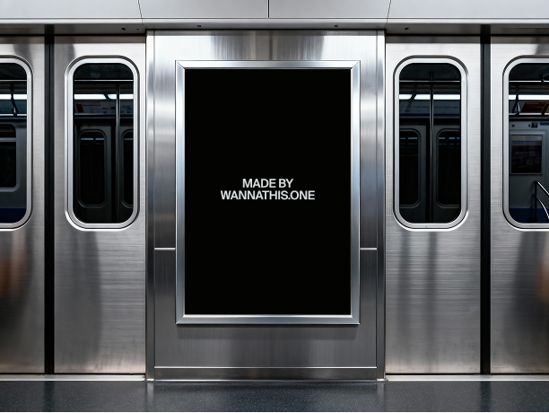 subway door billboard mockup