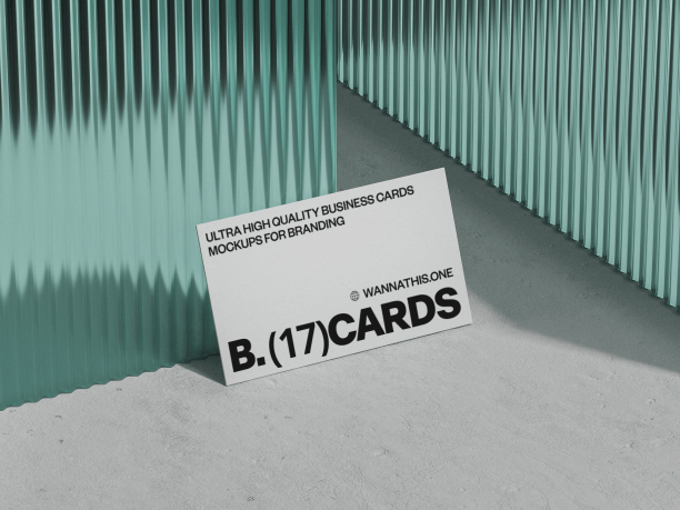 business card mockup on inflatable