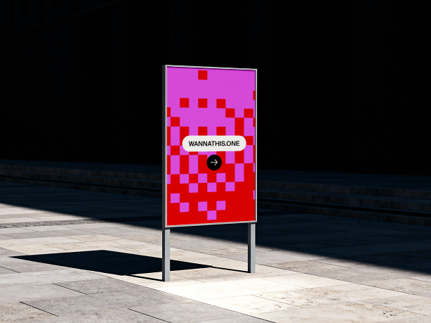 urban standing sign mockup outdoors