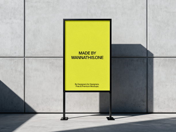 freestanding outdoor sign mockup
