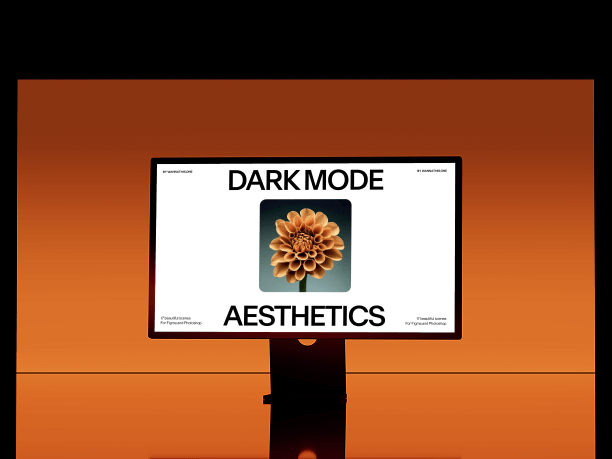 stylish silhouette desktop mockup in minimal environment