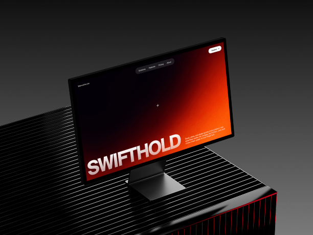 stylish apple studio display ribbed surface mockup