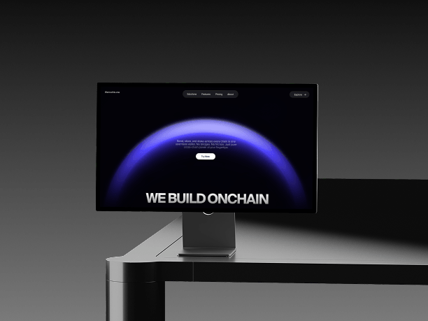 stylish apple studio display on desk edge mockup