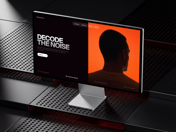 stylish apple studio display wide angle mockup