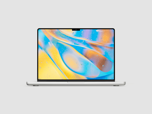 macbook pro silver simple mockup scene 5