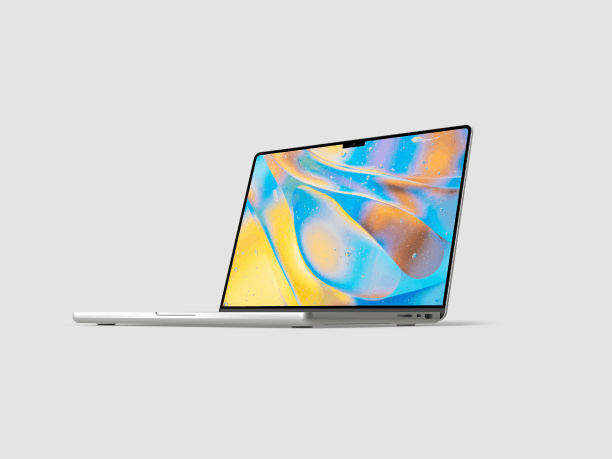 macbook pro silver simple mockup scene 8
