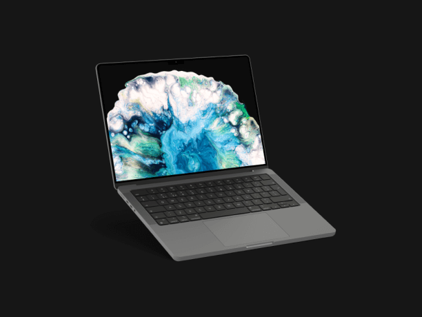 macbook pro space grey simple mockup scene 1