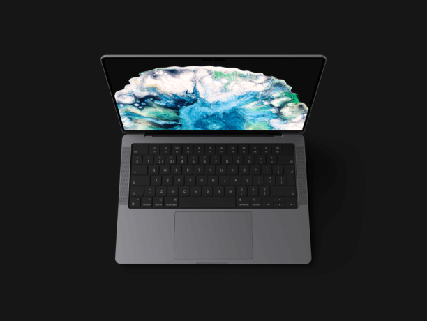 macbook pro space grey simple mockup scene 4