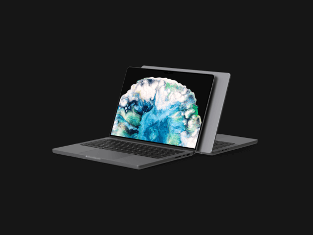 macbook pro space grey simple mockup scene 9