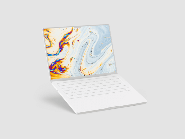 macbook pro clay simple mockup scene 1