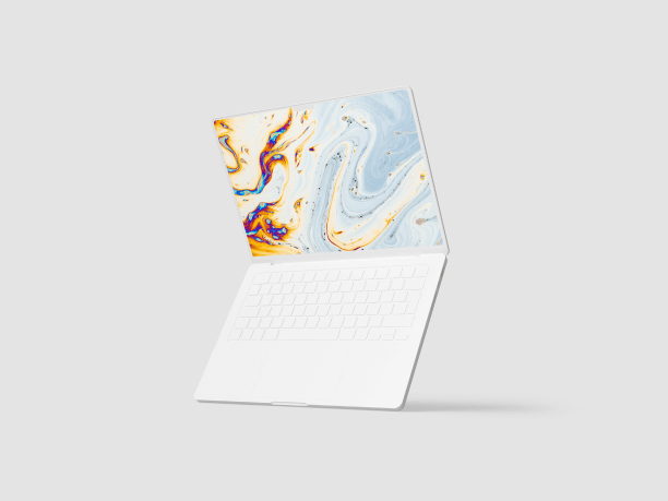 macbook pro clay simple mockup scene 3