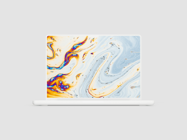 macbook pro clay simple mockup scene 5