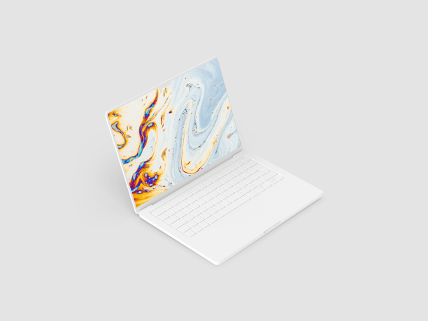 free macbook pro clay simple mockup scene 7