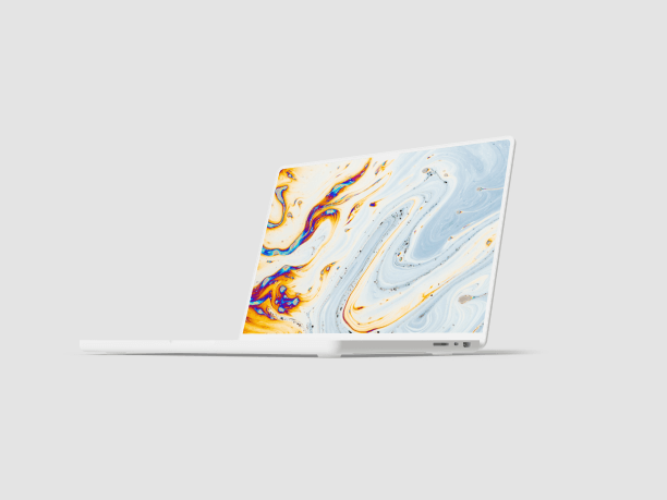 macbook pro clay simple mockup scene 8