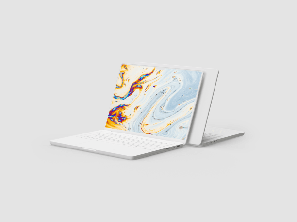 macbook pro clay simple mockup scene 9