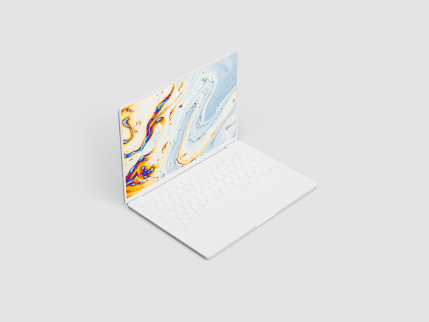 macbook pro clay simple mockup scene 10