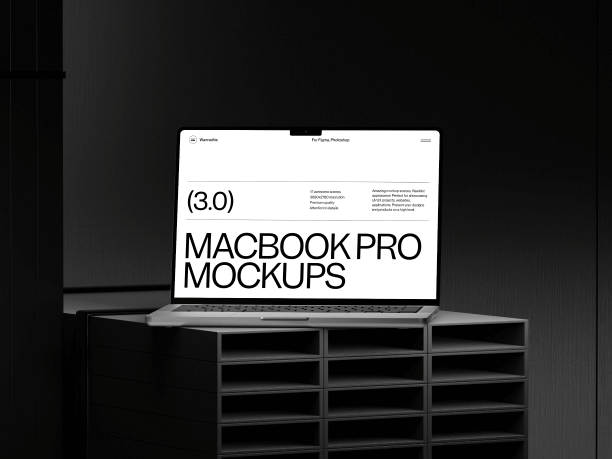 free macbook pro on a shelf