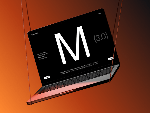 macbook pro in colorful environment