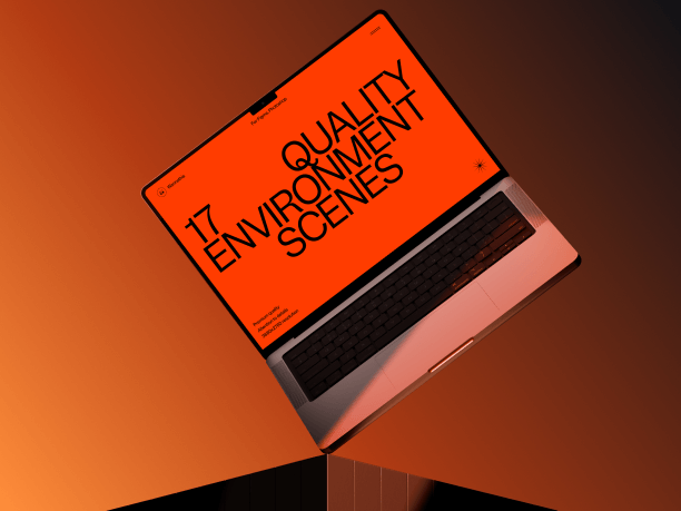 macbook pro standing on the edge