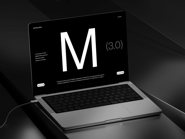 macbook pro in abstract environment