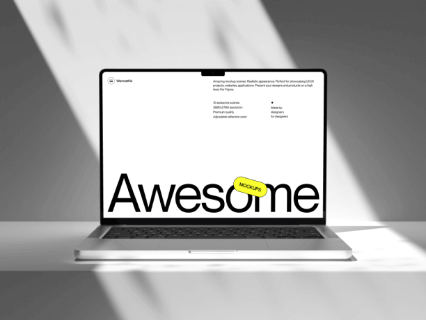 macbook pro mockup front view