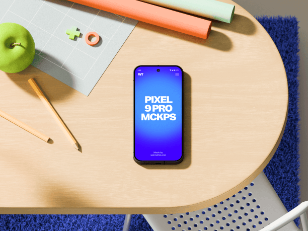 google pixel 9 pro mockup on the table v1