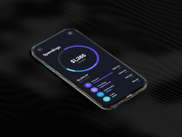 glass phone mockup dark scene 1