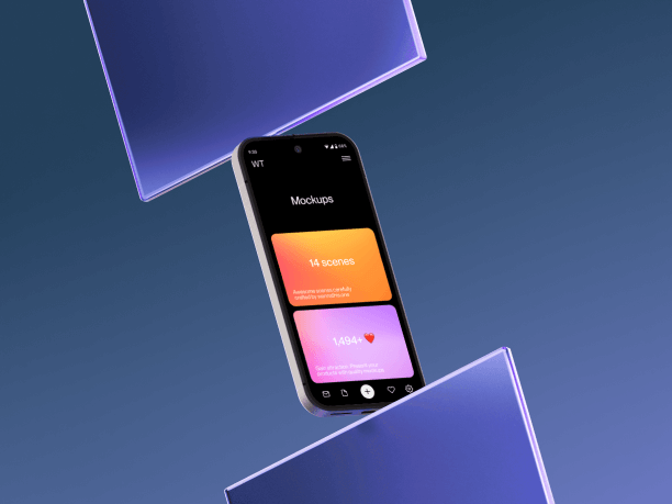google pixel 9 pro mockup on the edge