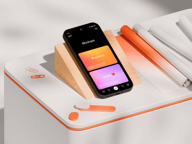 stylish google pixel 9 pro mockup on table v2
