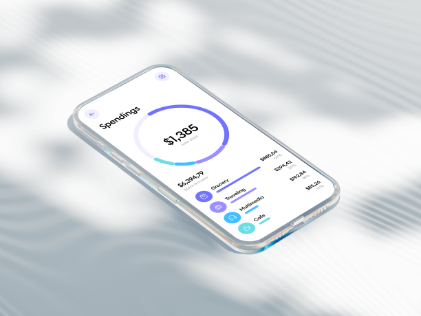 free glass phone mockup light scene 1