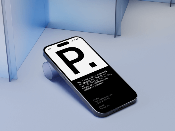 iphone 16 pro mockup in abstract reflective environment
