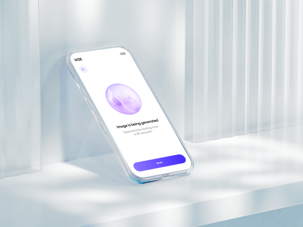 glass phone mockup light scene 2
