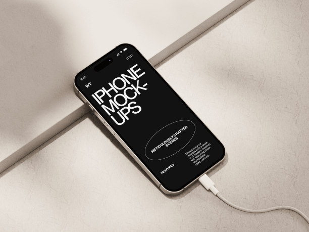 iphone 16 mockup charging