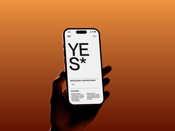 hand holding phone mockup