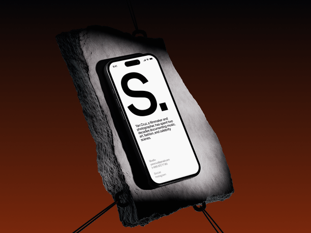 phone mockup on stone surface