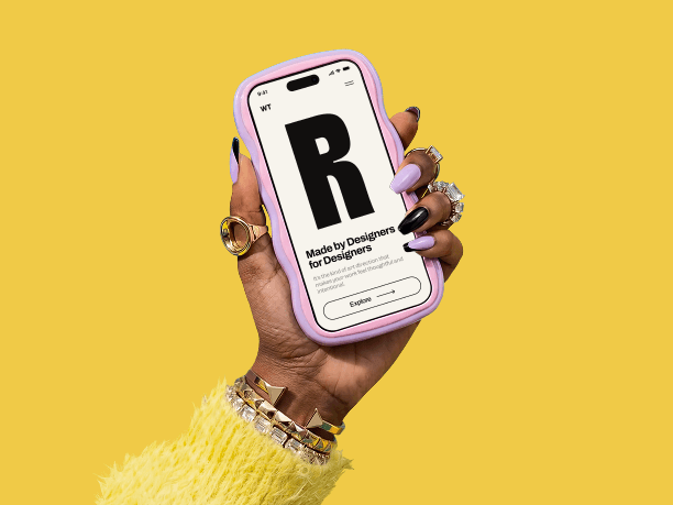 creative iphone mockup in hand with jewelry