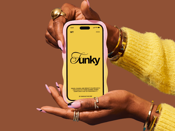 creative iphone mockup presented in both hands