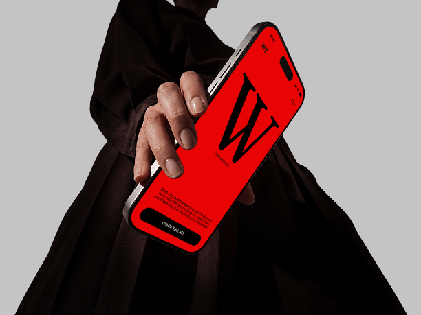 bold fashion iphone mockup in hand