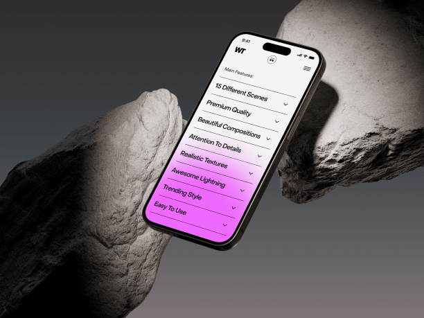 iphone 15 pro between rocks