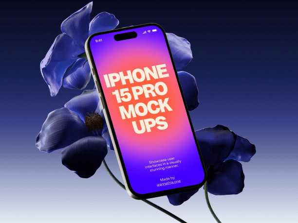 iphone 15 pro with flowers