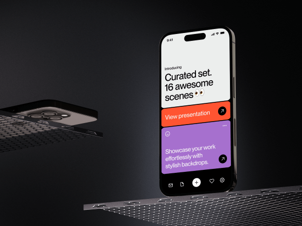iphone 15 standing on the grid