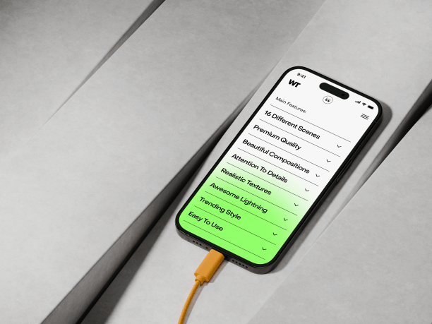 iphone 15 in minimalist environment